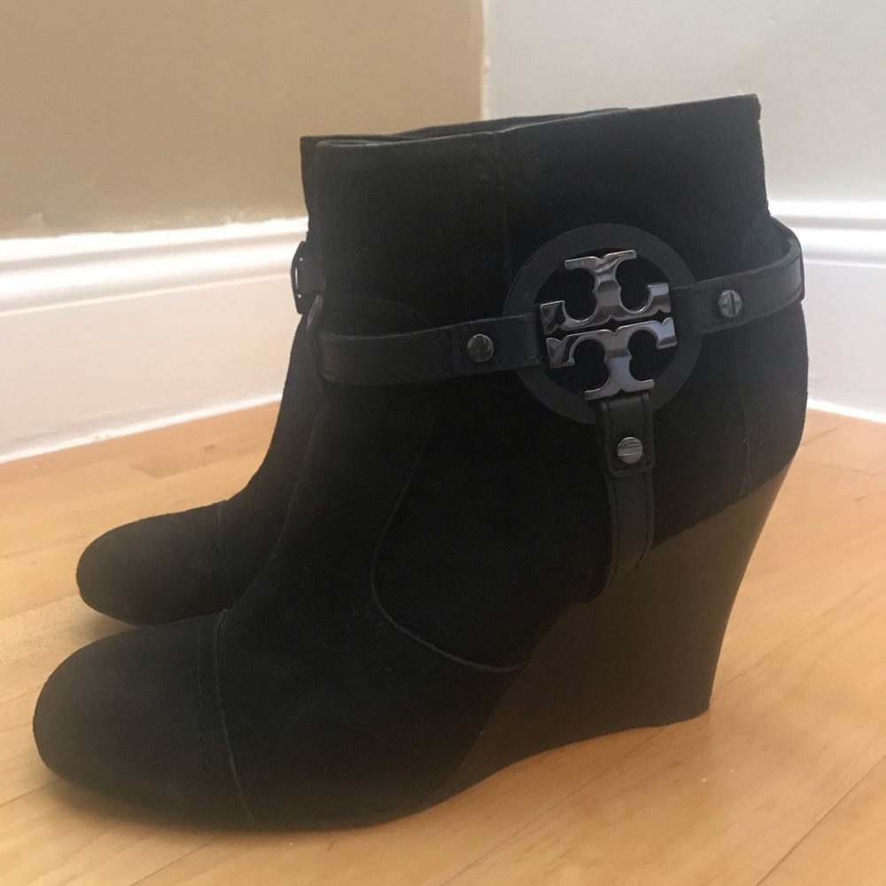 Tory Burch Suede Heeled Booties